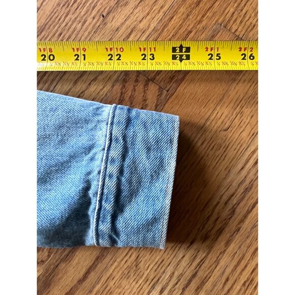 Vintage Levi Strauss Blue Denim Button Up Jacket Coat Top  Women's Size Medium - Picture 11 of 11